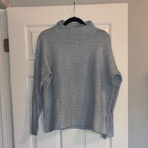 Ann Taylor Factory Light Gray Cowl Neck Sweater